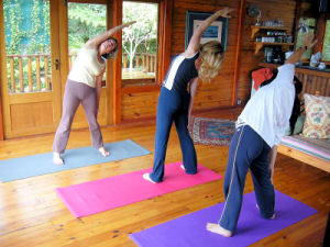 Angela's yoga at Zauberberg Cottage